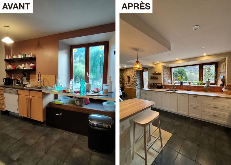 rénovation cuisine, avant/après
